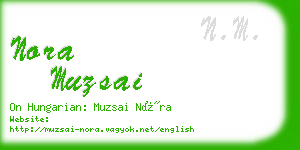 nora muzsai business card